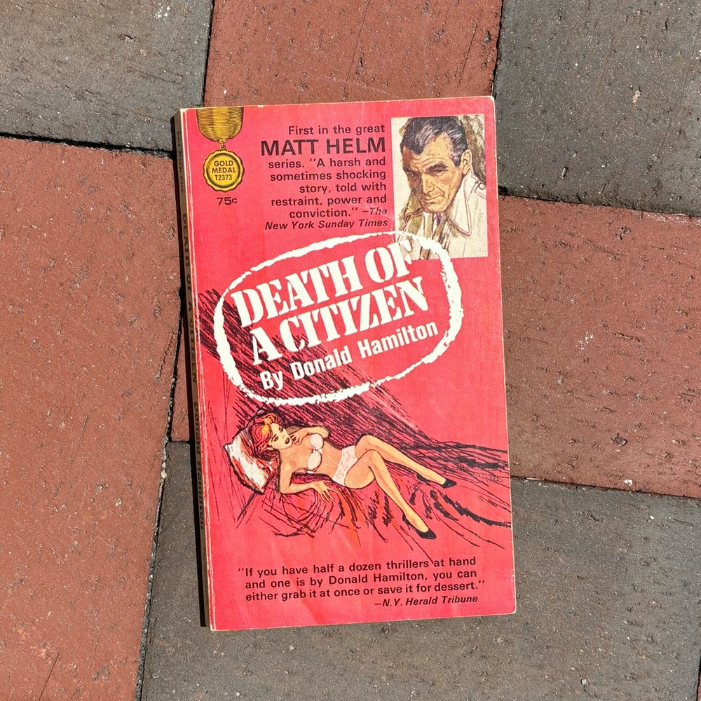 1960 Death of a Citizen Matt Helm Spy Special Agent Thriller Fiction Paperback